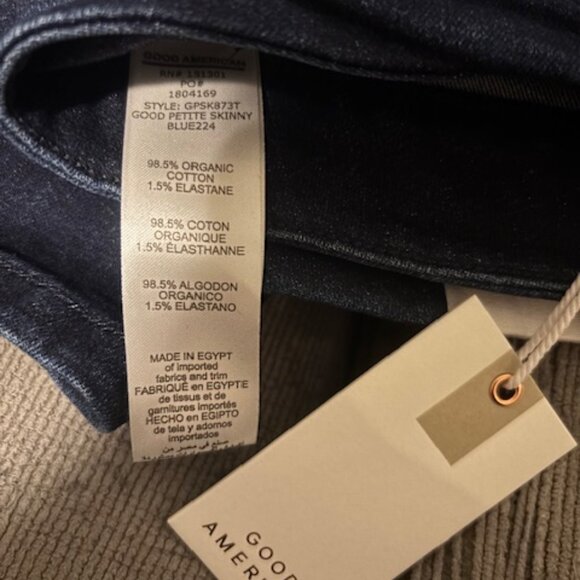 Good American Good Petite Skinny Jeans Plus Size 22 NEW - Picture 6 of 7